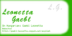leonetta gaebl business card